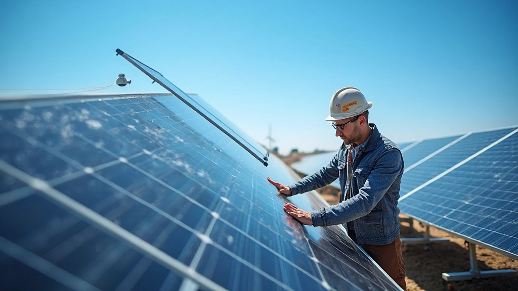 Профессиональная фотография солнечной электростанции с рядами панелей